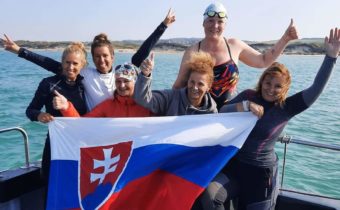 Členky prvej slovenskej ženskej štafety cez La Manche