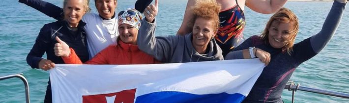 Členky prvej slovenskej ženskej štafety cez La Manche